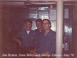 Jim Bickett, Dave Berry and George Edison - May 70